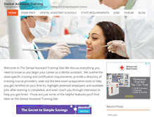 Tablet Screenshot of dentalassistanttrainingsite.com